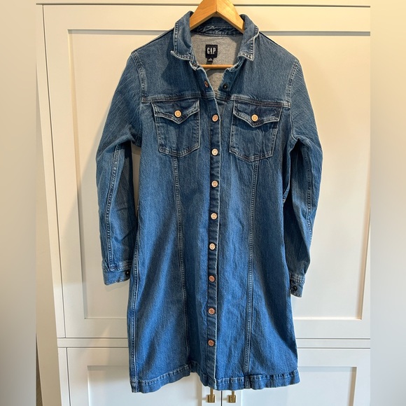 Gap Dresses & Skirts - GAP Blue Denim Mini Dress Jacket